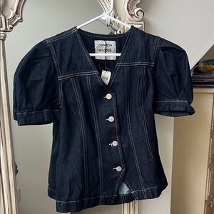 Damon Madder Women's Black Button Down Shirt